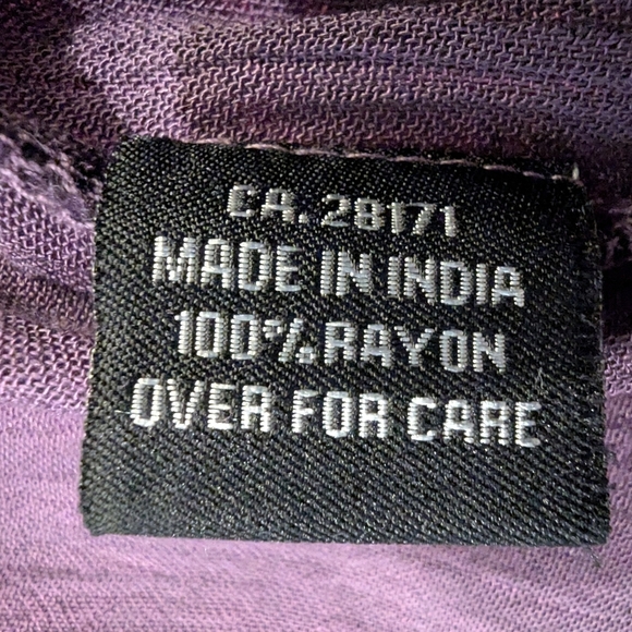 PAPA Vancouver rayon trapeze dress or tunic. Purple pink & white tie Dye, OS - Picture 10 of 11